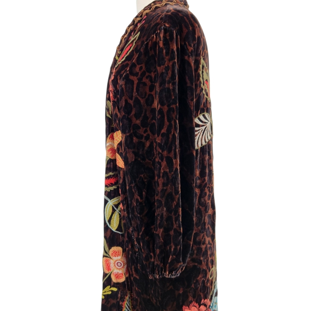 $528 Johnny Was Isabella Velvet Bishop Sleeve Kimono Coat Size XL - Picture 4 of 14